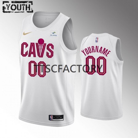 Dres Cleveland Cavaliers Prilagođeni Nike 2022-23 Association Edition Bijela Swingman - Dječji